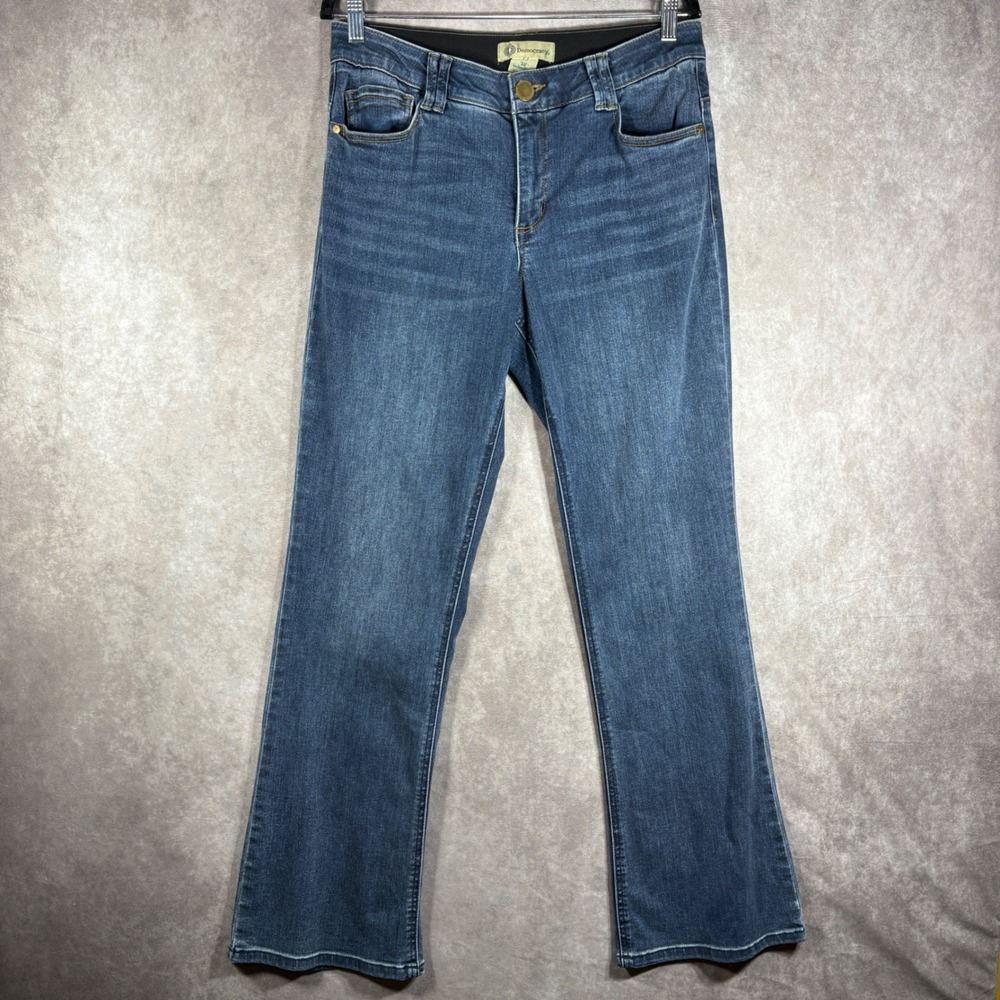 Democracy Jeans Womens Size 12 Blue Ab Solution Bootcut Stretch Slimming Casual